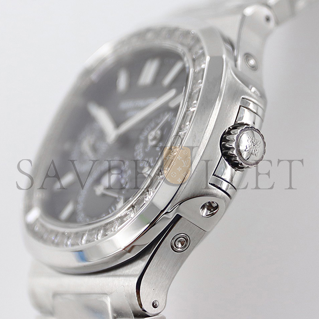 PATEK PHILLIPE NAUTILUS GREY DIAL WITH DIAMOND BEZEL IN STEEL 40MM WATCH 5740/1G-001